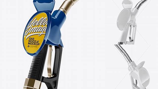 4708+ Gas Nozzle PSD Mockup Half Side View Easy Editable