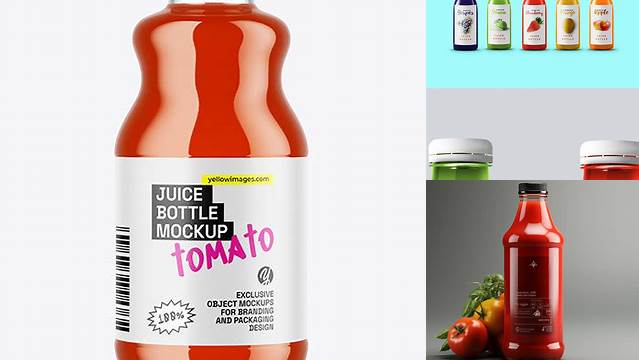 4709+ Bottle with Tomato Juice PSD Mockup Free Mockup Templates