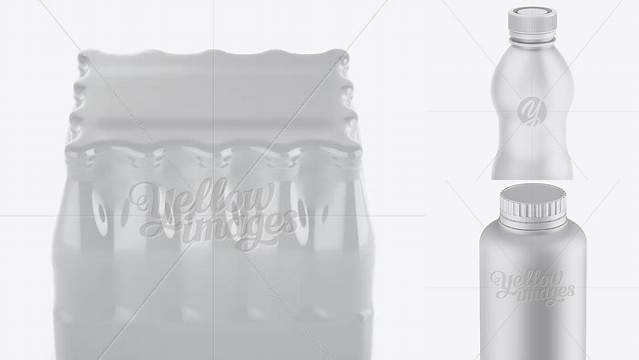 4710+ 20 Pack Bottles PSD Mockup High-Angle Shot Include TIFF