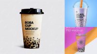 4710+ Mockup Cup Boba Best Free Mockup PSD