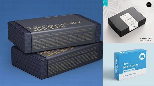 4710+ Textured Paper Box with Label PSD Mockup Top View Advanced Editable Template Free