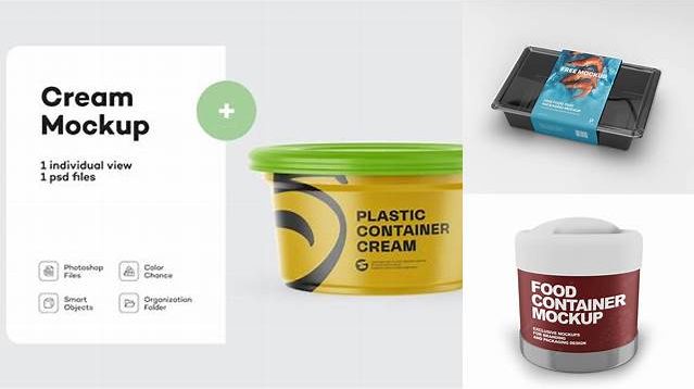 4711+ 200g Plastic Food Container PSD Mockup Layered Photoshop Template