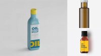 4711+ Matte Small Oil Bottle PSD Mockup High Resolution