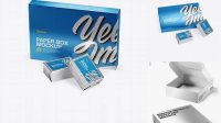 4711+ Metallic Paper Box With Two Blocks PSD Mockup Digital Photoshop Free Mockup