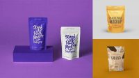 4713+ Stand-Up Zipper Pouch PSD Mockup Free Creative Design