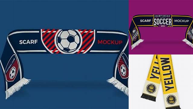 4715+ Football Scarf Mockup High Resolution