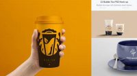 4715+ Milk Tea Cup Mockup Free Graphic Resource