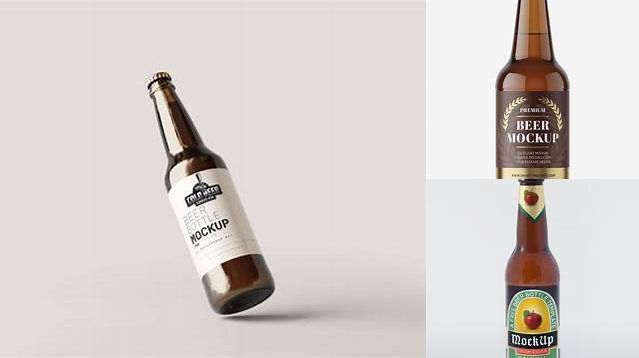 4723+ Amber Beer Bottle With Brown Ale PSD Mockup Download Premium Free PSD