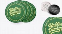 473+ Rubber Beverage Coasters PSD Mockup Top View Exclusive Free Photoshop Asset