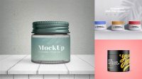 4731+ Matte Cosmetic Jar PSD Mockup Photoshop PSD Free for Designers