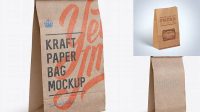 4735+ Kraft Paper Food/Snack Bag PSD Mockup Halfside View Custom Graphic Mockup File