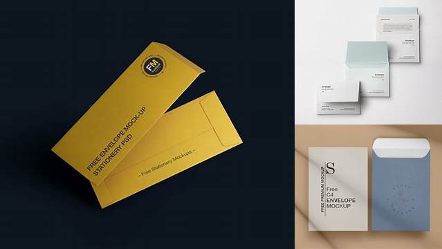 4735+ Paper Envelope PSD Mockup Digital Photoshop Free Mockup