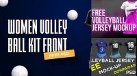 4738+ Volleyball Uniform Mockup PSD Download