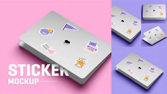 474+ Free Laptop Sticker Mockup Easy Editable