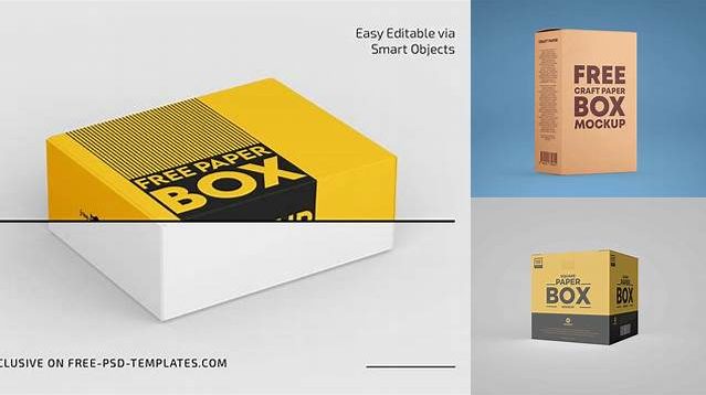 474+ Paper Box PSD Mockup Half-Side View Free Premium Photoshop Template Download