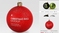 474+ Two Metallic Christmas Balls PSD Mockup Advanced and Editable PSD Template Free