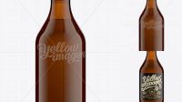 4743+ 330ml Stubby Amber Bottle Mock-Up High-Quality PSD Files