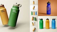 4749+ Clear Sport Bottle PSD Mockup Front View Smart Layer PSD