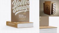 4753+ Textured Leather Covered Books PSD Mockup Custom Design Freebie PSD