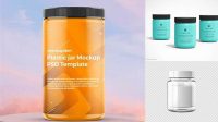 4754+ Matte Plastic Jar With Handle PSD Mockup Advanced Editable PSD