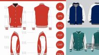 4757+ Mockup Jaket Varsity Easy Editable