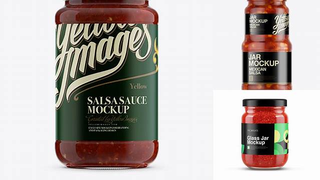 476+ Salsa Jar Mockup Include TIFF