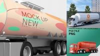 4760+ Gas Truck Mockup Premium PSD Freebie