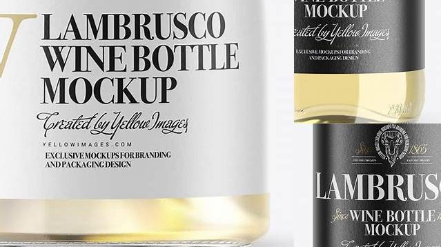 4763+ Clear Glass Lambrusco White Wine Bottle PSD Mockup Download Premium Free PSD