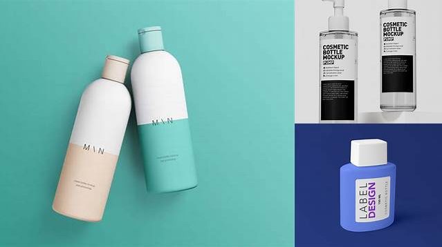 4766+ Clear Cosmetic Bottle with Plastic Cap PSD Mockup Download Professional PSD