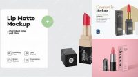 4769+ Opened Glossy Square Lipstick PSD Mockup Fully Customizable Mockup PSD Free