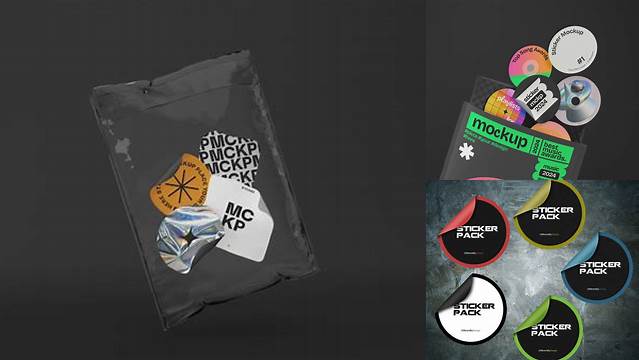 4774+ Sticker Pack Mockup PSD Download