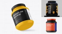 4774+ Textured Protein Jar PSD Mockup High-Quality Digital Mockup Resource