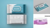 4777+ Kraft Wet Wipes Pack PSD Mockup Front View Editable Graphic Design Files