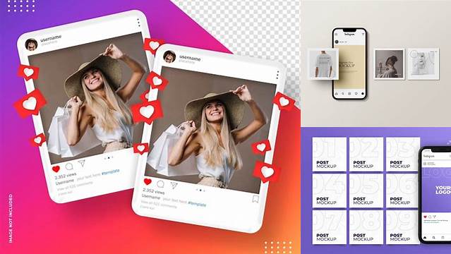 4781+ Mockup Instagram Feed Unique High-Resolution PSD