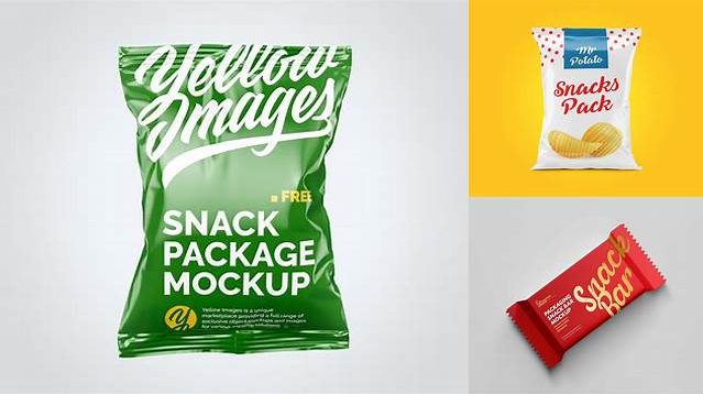 4781+ Snacks Flow Pack PSD Mockup Photoshop PSD Free for Designers