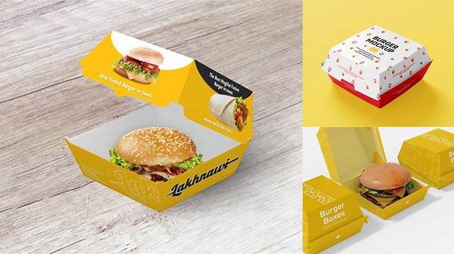 4784+ Burger Box PSD Mockup Top View Free Download Design Mockup