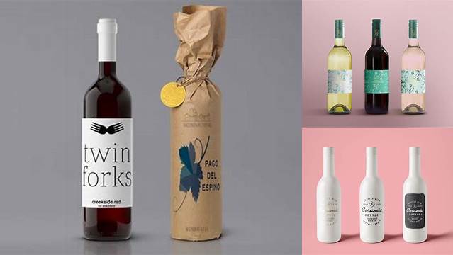 4786+ Ceramic Wine Bottle with Paper Label PSD Mockup Exclusive Digital PSD Resource