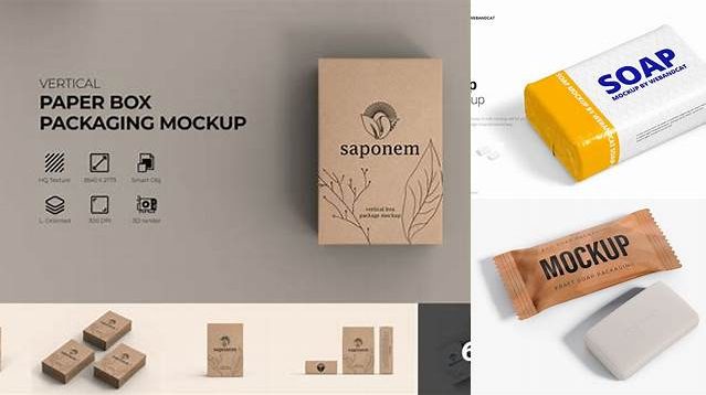 4789+ Kraft Pack With Blue Soap PSD Mockup Creative PSD Resources