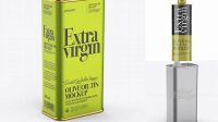 479+ Opened Olive Oil Tin Can PSD Mockup Half-Side View High-End PSD Download