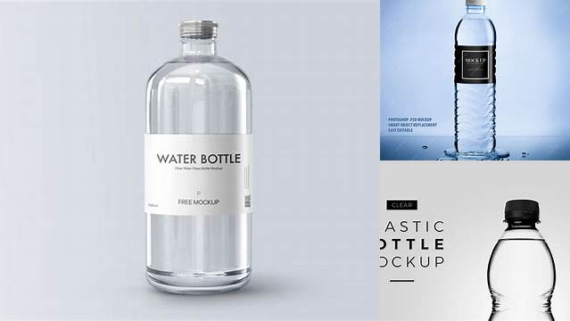 4792+ Clear Bottle with Dark Liquid PSD Mockup Elegant Free Template