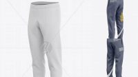 4794+ Men's Heather Cuffed Sweatpants Front Right Half-Side View Free Photoshop Mockup Design