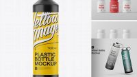 4794+ Round Plastic Bottle PSD Mockup Eye-Level Shot Premium Freebie for Designers