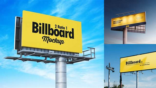 4795+ Billboard PSD Mockup Halfside View Free Graphic Mockup PSD