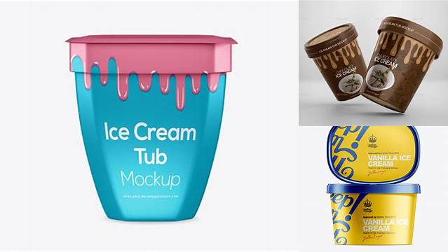 4799+ 56oz Ice Cream Container PSD Mockup Creative Design PSD Free Download