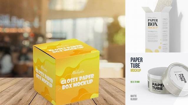 4801+ Opened Glossy Paper Box PSD Mockup Exclusive Digital PSD Resource