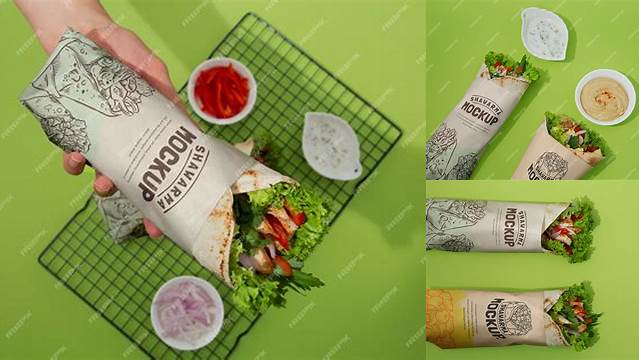 4804+ Shawarma Mockup Free Stylish PSD for Free