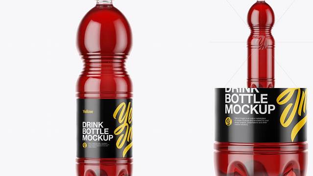 4810+ 1.5L Clear Plastic Red Drink Bottle PSD Mockup Free Mockup Templates