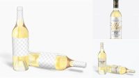 4810+ 375ml Clear Glass White Wine Bottle PSD Mockup Creative Photoshop Resources