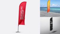 4811+ Mockup Beachflag Best Free Mockup PSD