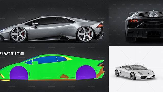 4812+ Lamborghini Mockup Fully Editable PSD Template